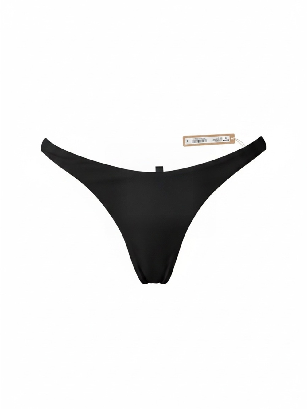 SKIMS Signature Swim Cheeky Tanga Bikini Bottom Onyx Black Large L NWT High-Cut